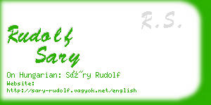 rudolf sary business card